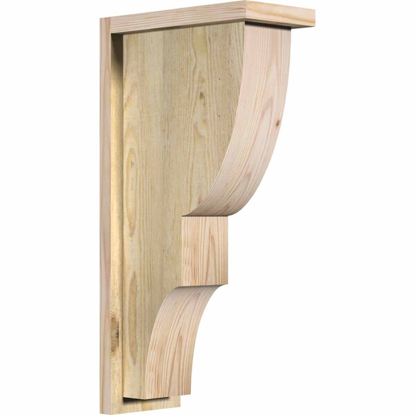 Ekena Millwork Ridgewood Rough Sawn Corbel w/Backplate, Douglas Fir, 6"W x 12"D x 24"H COR06X12X24RID01RDF - main